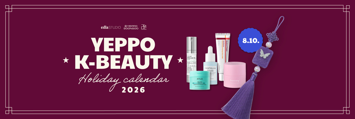 Yeppo K-Beauty Holiday calendar 2026 - 8.10.2026