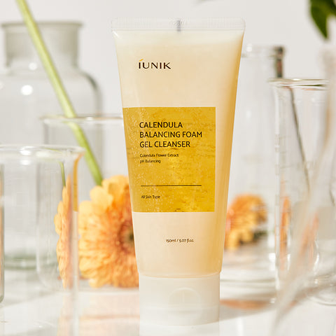 [iUNIK] Calendula Balancing Foam Gel Cleanser