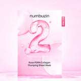 [Numbuzin] No.2 Rose PDRN Collagen Plumping Sheet Mask (1ea)