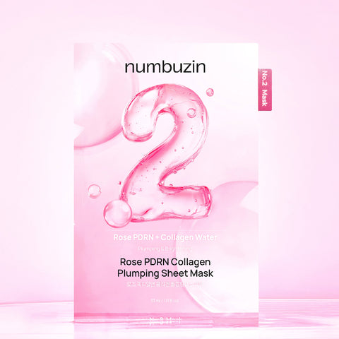 [Numbuzin] No.2 Rose PDRN Collagen Plumping Sheet Mask (1ea)