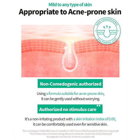 [Dr.Different] Cica Metal Quick Soothing Cream info komedogeenitön