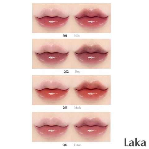 Laka Bonding Glow Lipstick sävyt 201-204