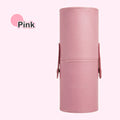 Piccasso Leather Cylindrical Brush Case sävy Pink / roosan pinkki