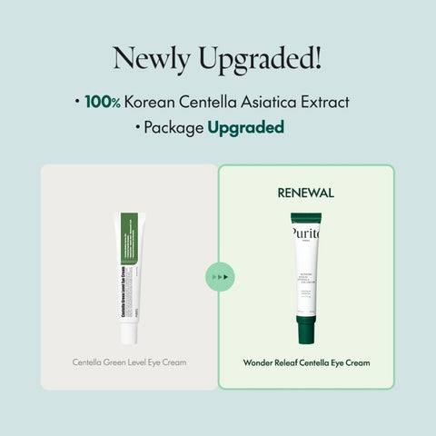 Purito Seoul Wonder Releaf Centella Eye Cream uudistunut nimi ja pakkaus info