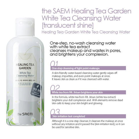 The Saem Healing Tea Garden White Tea Cleansing Water info