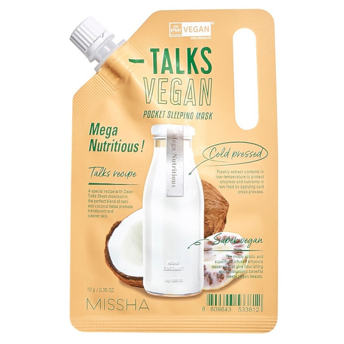 [Missha] Talks Vegan Squeeze Pocket Sleeping Mask - Mega Nutritious